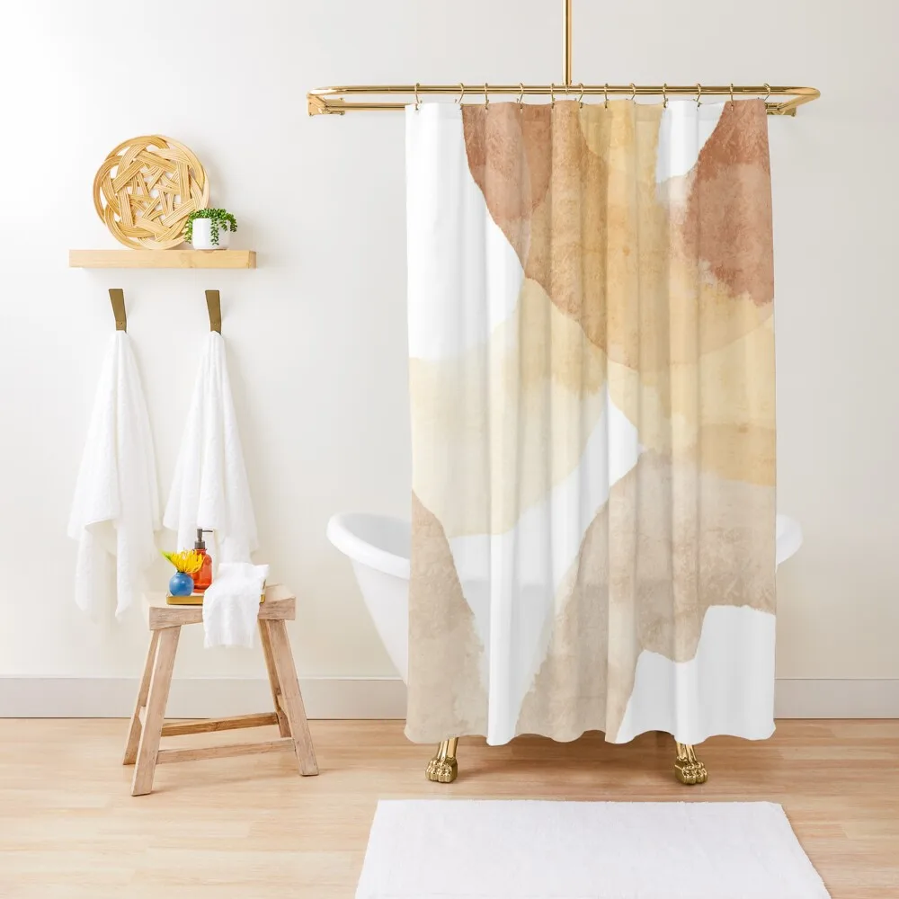 

Abstract Neutral watercolor circles Shower Curtain Waterproof Bathroom Shower Curtain Bathroom And Shower Products