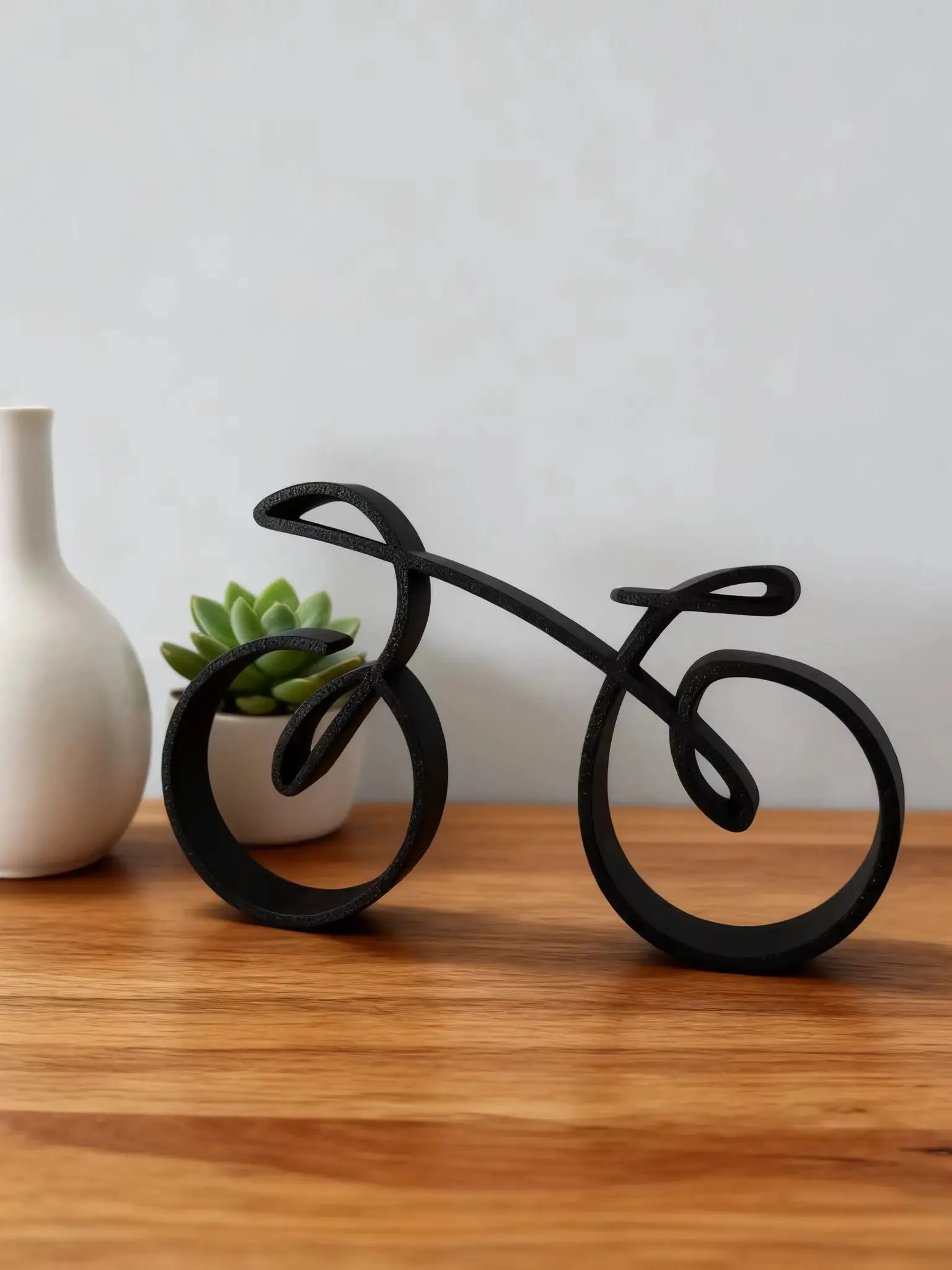 AliExpress NONE Minimalist Bike Model, Elegant 3D Printed Cycling Sculpture for Desk Decor, Home Office Gift for Cyclists