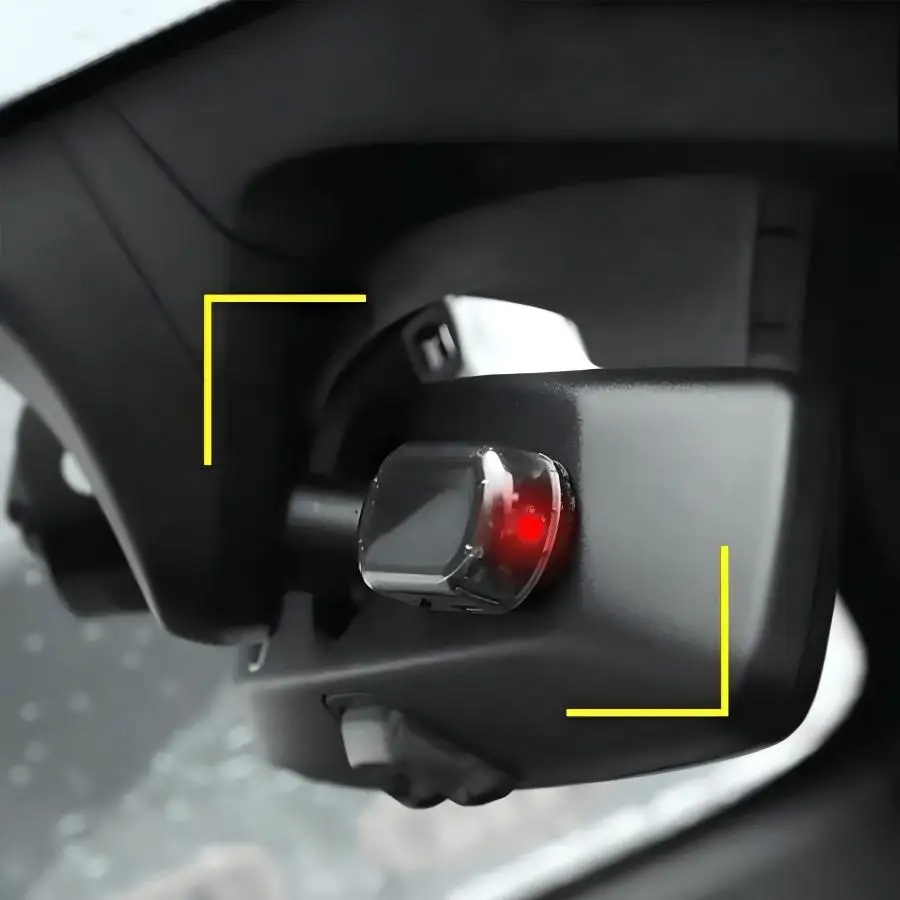 Solar Anti-Theft Lights, LED Indoor Breathable Decorative Lights, Simulation Lights, Convenient USB Charging, for Car, Party
