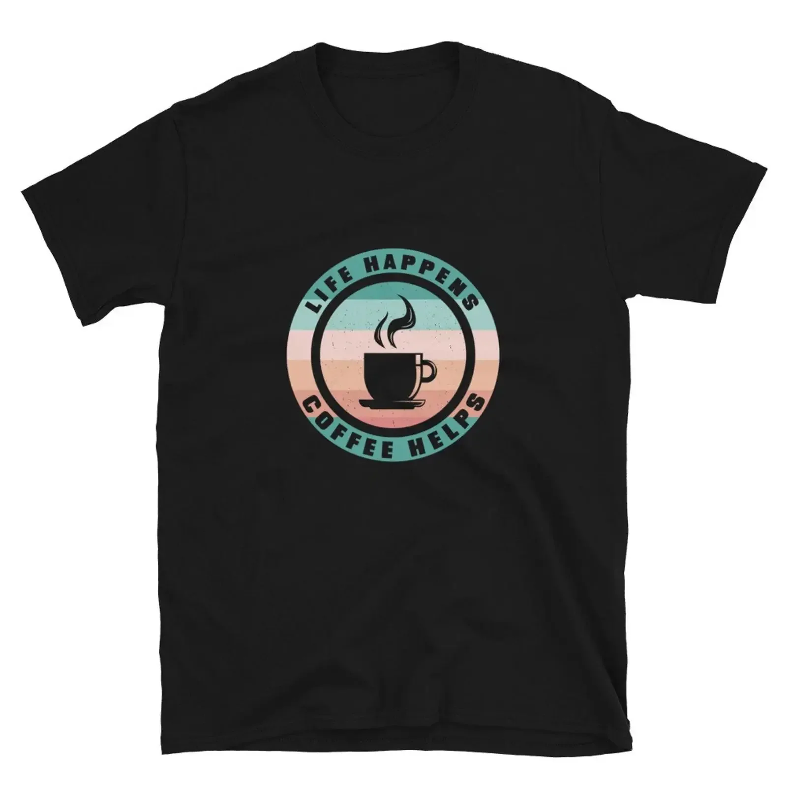 Coffee Helps Espresso Hot Cup Of T Shirt vintage Washed Unisex Casual Slightly Stylish Soft designer clothes homme