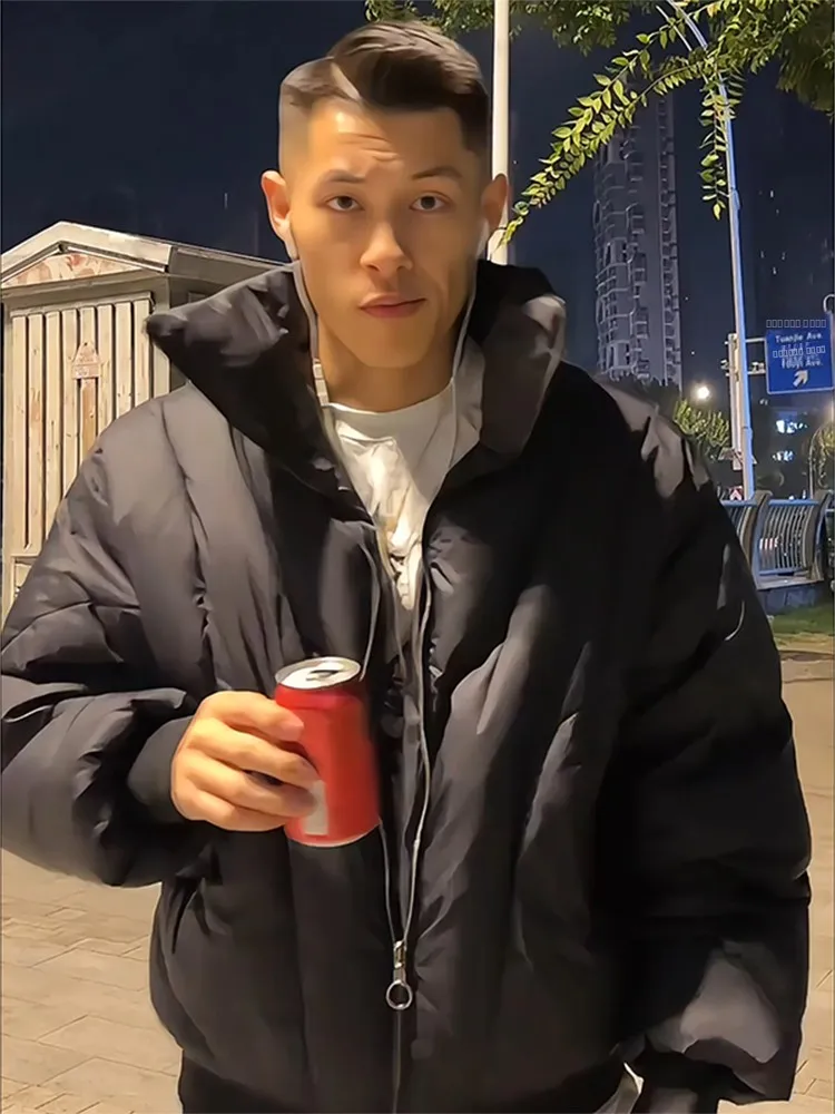 

Мужская утепленная хлопковая куртка GTLA с воротником-стойкой, зимняя теплая верхняя одежда в американском стиле, куртка-бомбер для мужчин