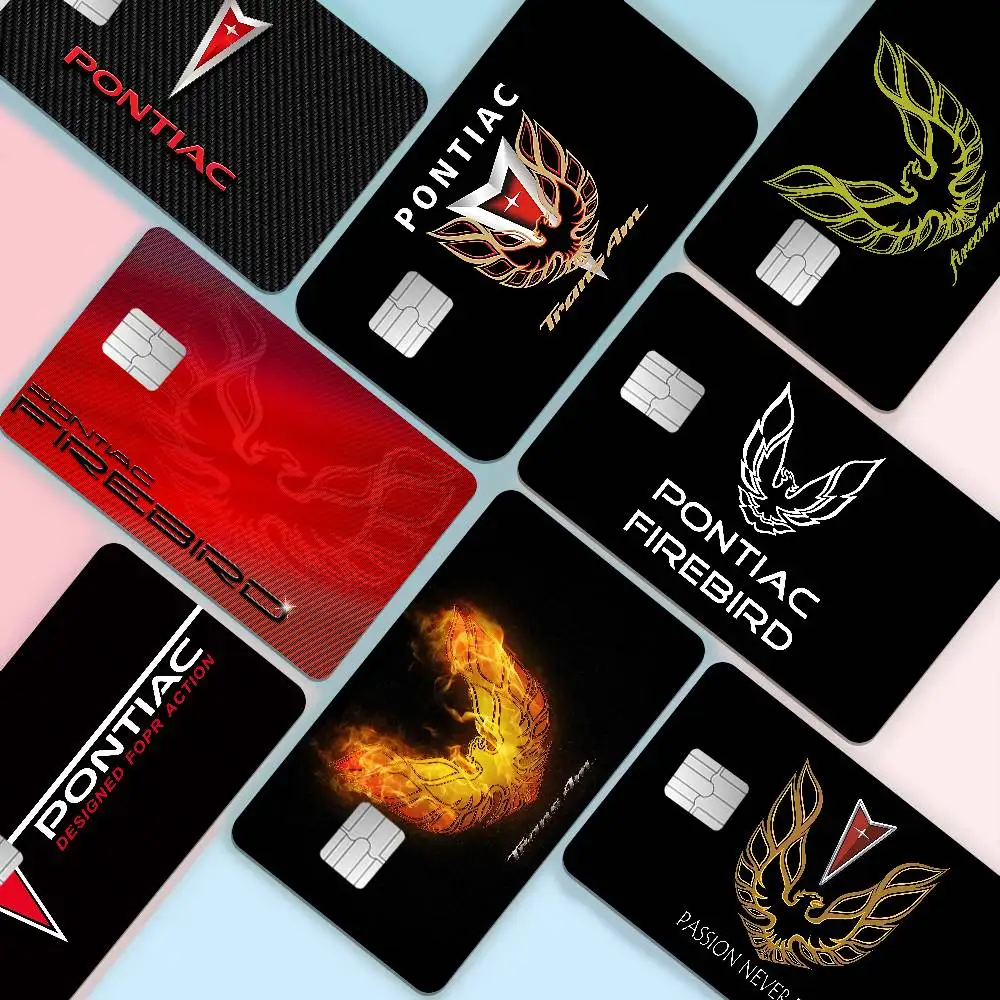 Pontiac Firebird Trans Game Film Cover Sticker Case for Small Chip Credit Debit Card Front Side
