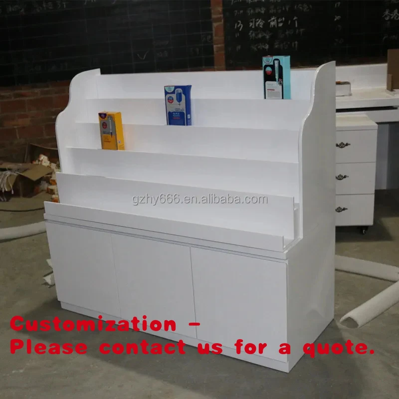 

custom.Modern Double-Sided Central Island Eco-Friendly Display Cabinet Multi-Tier Retail Books Magazines Perfumes Crafts