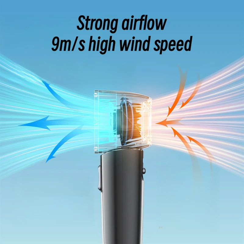 Mini Handheld Small Fan 4000mAh USB Charging Portable 100 Speed Strong Airflow Desktop Office Travel Pocket Fan with LED Display