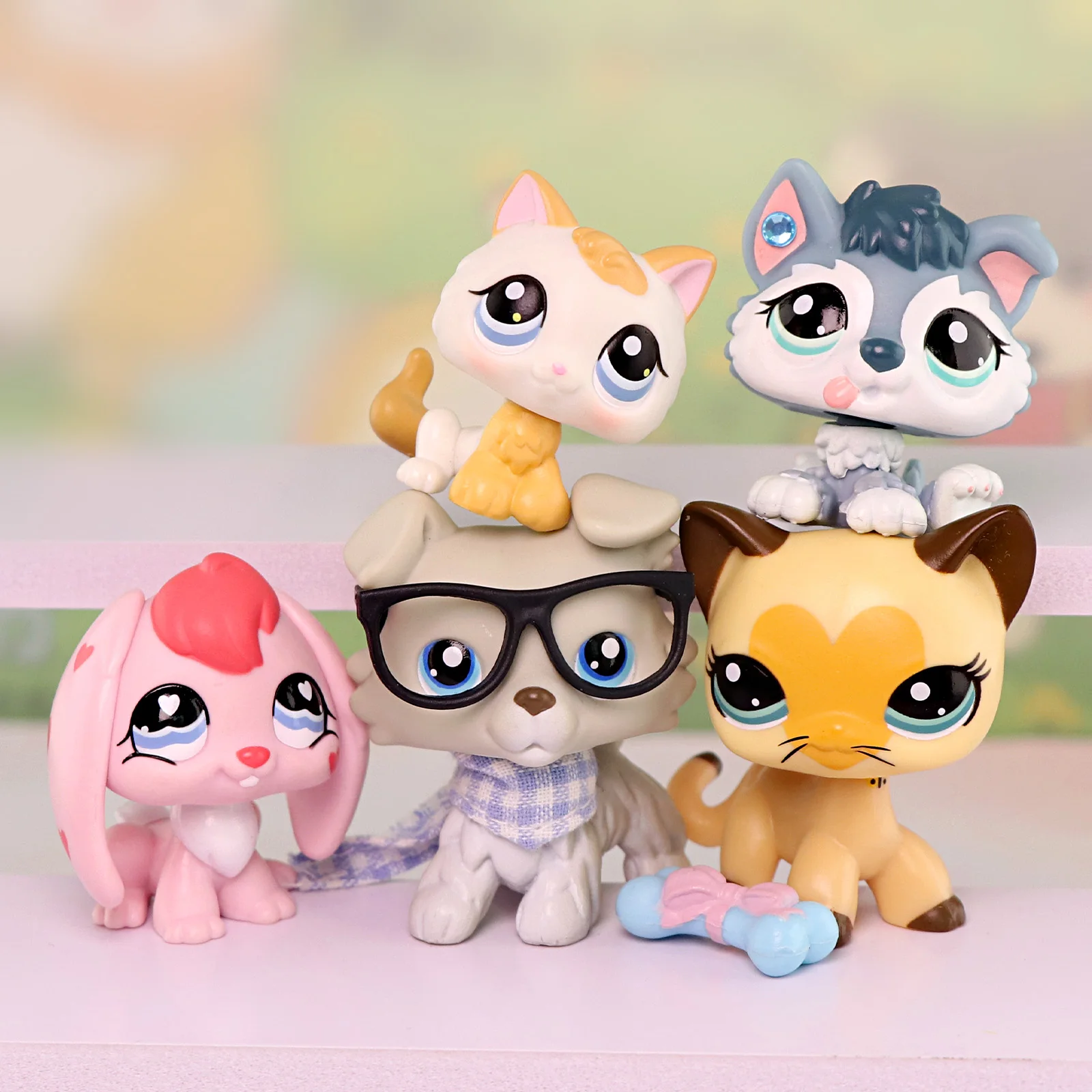 

Lovely Minilpsshop Bobble Head Toy Rabbit #557 Husky Puppy #2036 Collie #363 Shorthair Cat #3573 Kitten #134 Gifts for Children