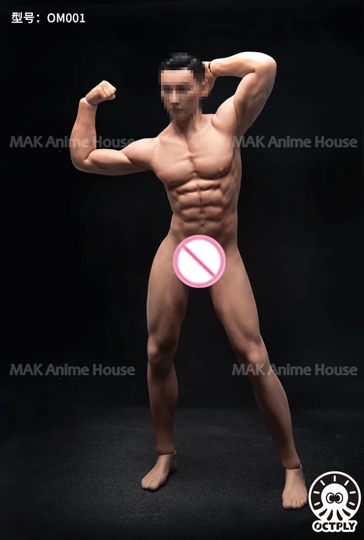 OCTPLY OM001 1/6 Schaal Super Flexibele Naadloze Realistische Spier Lichaam Model 12 "Tarwe Huid Mannelijke Action Figure Soldaat Poppen speelgoed