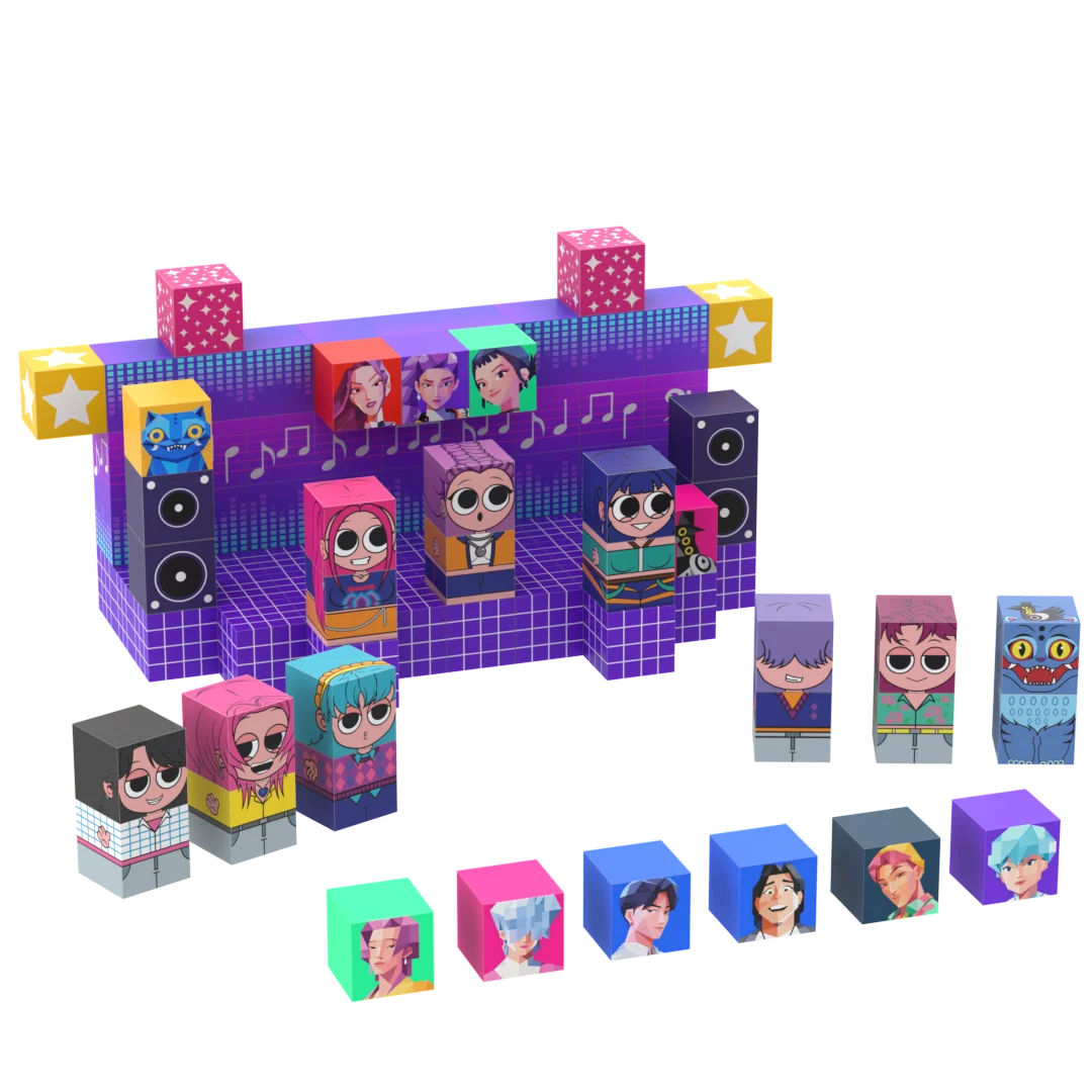 كتل مغناطيسية - مجموعة عالم مغناطيسية لبناء موضوع الموسيقى مكونة من 100 قطعة، ألعاب مكعبات بناء البلاط المغناطيسي الإبداعي، لعبة حسية