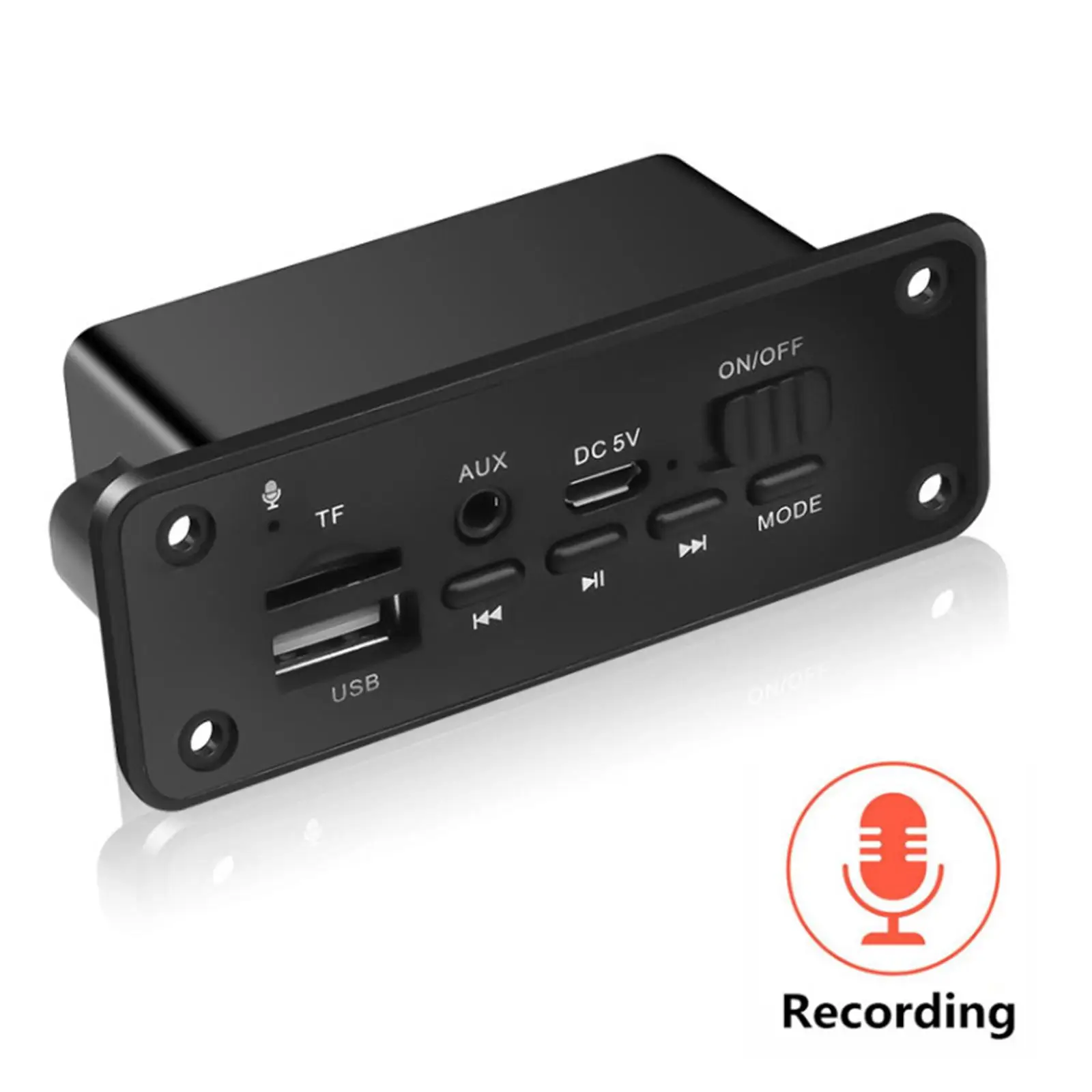 Placa de MP3, entrada auxiliar del módulo, reproductor de módulo de audio con amplificador de potencia 2 x 3 W, compatible con tarjeta MP3 USB TF