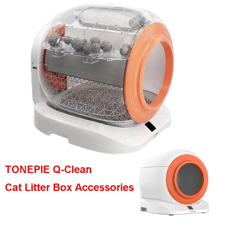 TONEPIE Q-Clean Cat Litter Box Accessories,Filter Mesh  Screen,Three Prevention Bottom bracket Pad for Pet Toilet Replacement