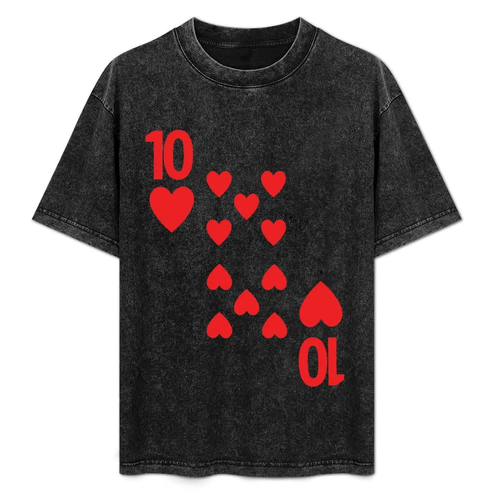 テン・オブ・ハーツ-ポーカー・プレイング・カード・グループ-コスチューム10-tシャツ-フェスティバル半袖tシャツ