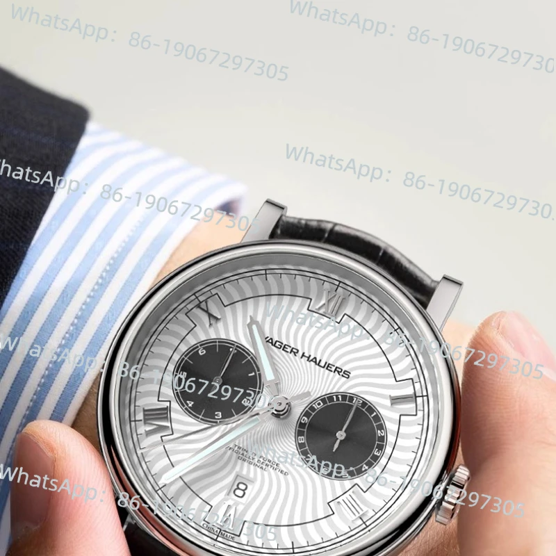 

Original Guochao Panda Disc Ultra-thin Automatic Mechanical Calendar Week Waterproof Men's Watch