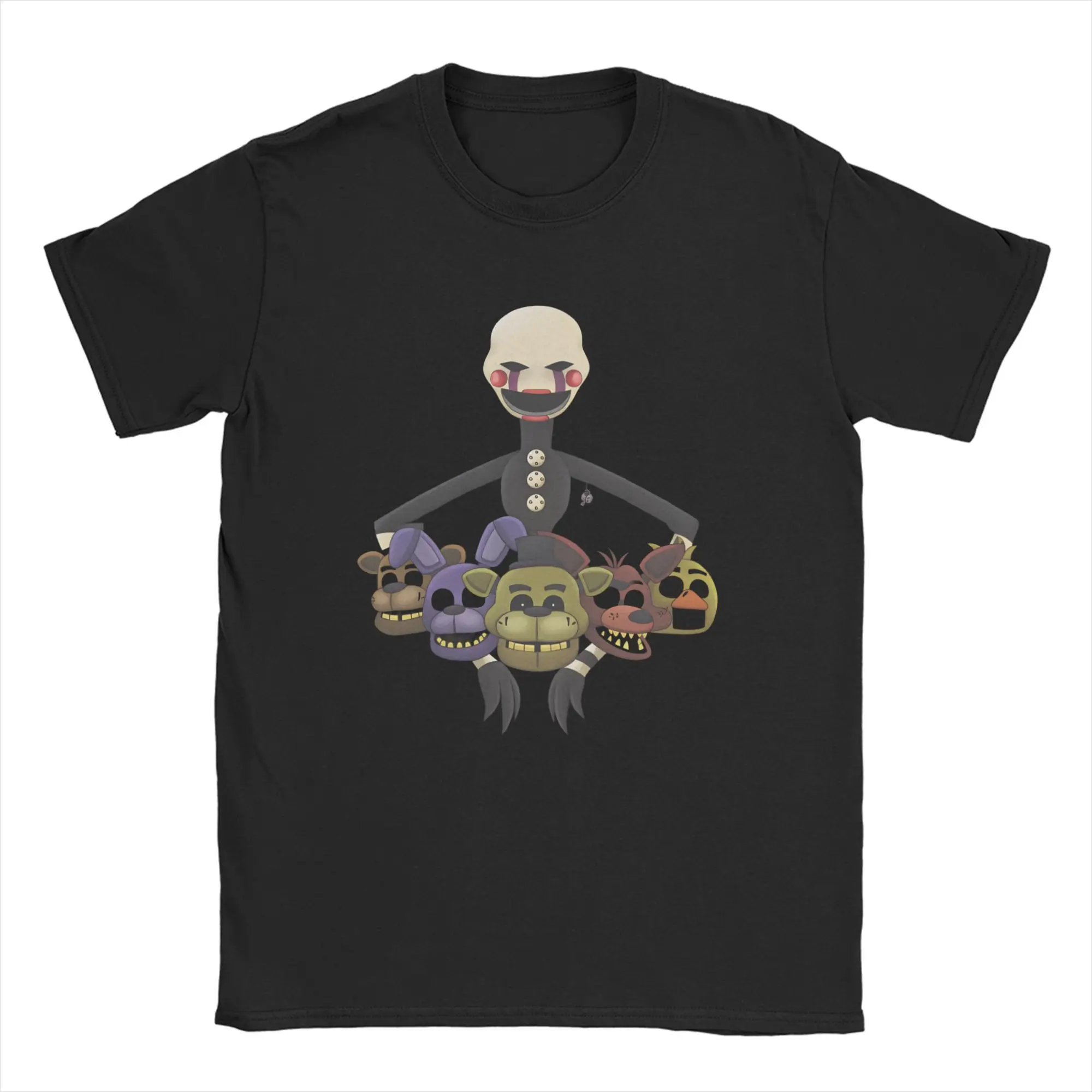 

Men T-Shirt FNAF At Freddys Novelty Cotton Tees Short Sleeve T Shirt Crew Neck Clothing Plus Size