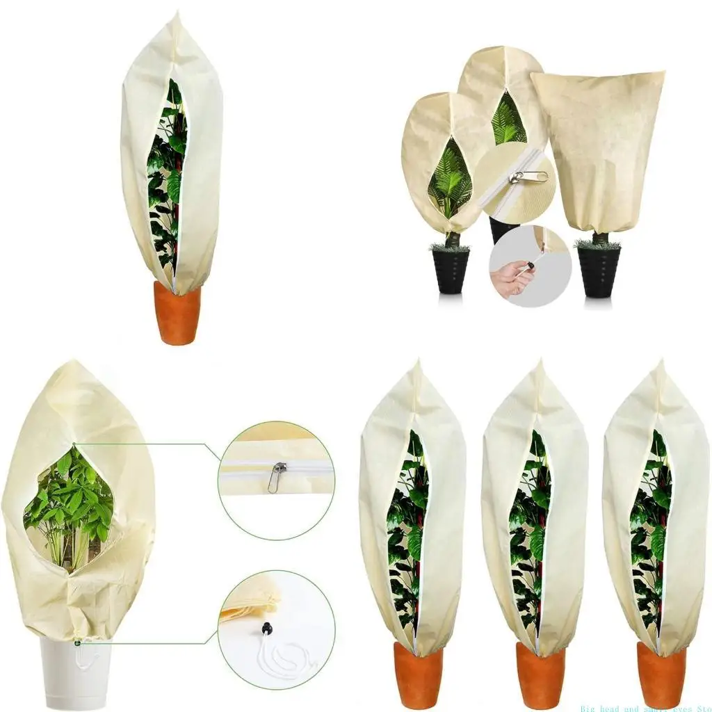 581C Portable Plant Freeze Guard Various Weather Plant Wrap for Freeze Safety Breathable Fabric Protect Cover