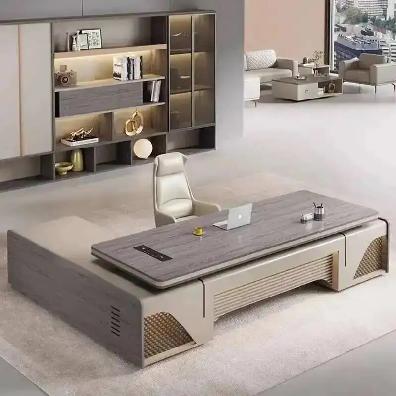 Modern High End Conference Office Desk Secretary Work Modern Quality Computer Desks Drawers European Floor Escritorio Furniture