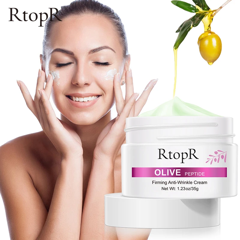 35g RtopR Olive PePtide Firming Anti-Wrinkle Cream Diminish Fine Lines Pore Reduction Whitening Oil Control Acne Removal