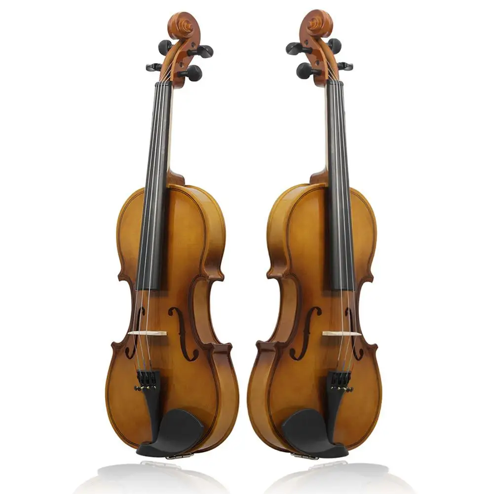 

Acoustic Violin For Beginners Practice Retro Basswood Violin With Piano Box Bow Children Students Gift