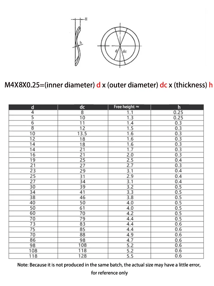 Black Wave Washers Wave Elastic Gasket Spring Retaining Ring M3 M4 M5 M6 M8 M10 M12 M16 M19 M23 M25 M27 M30 M39 M41-M118