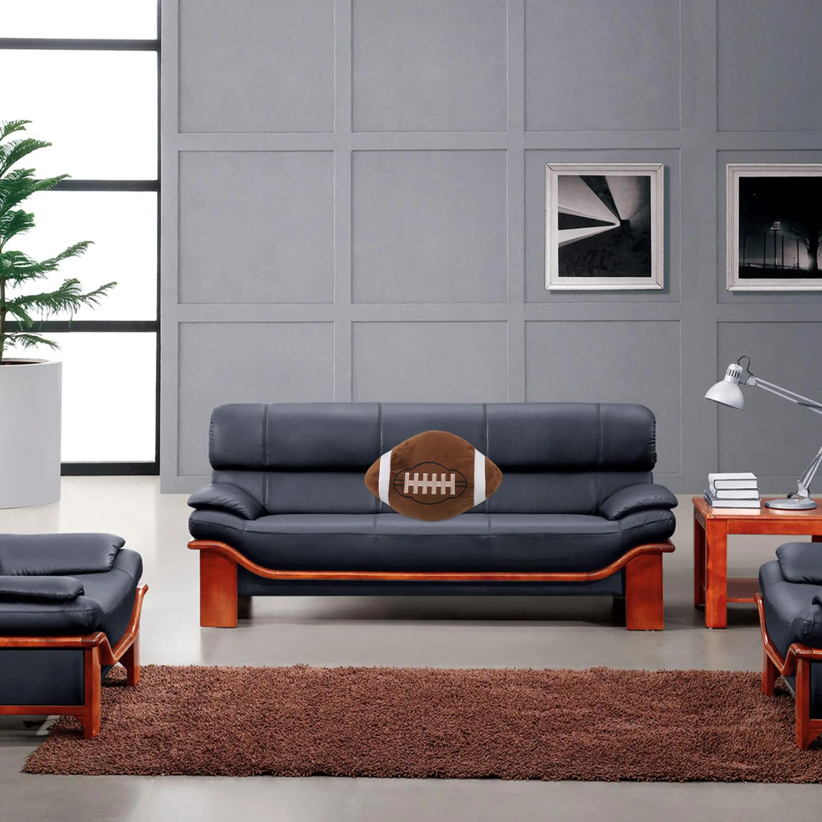 

Stylish Rugby-Shaped Cushion Comfortable Sofa Pillow for Home Car Decor Durable Long-Lasting Gift for Friends Stuffed Toy