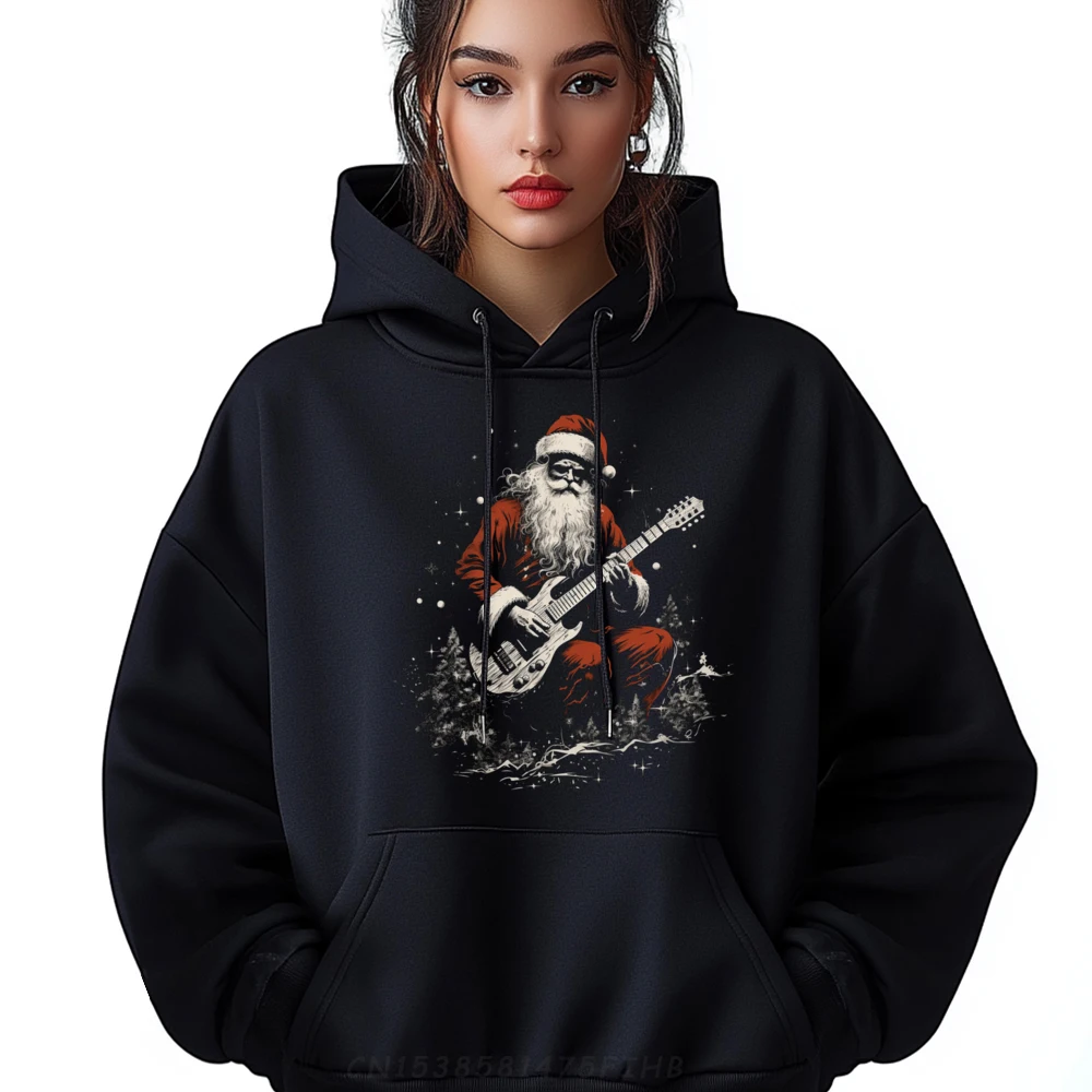 

Christmas Guitar Santa Xmas Music Lover Clothing Spring Free Shipping Clothes Christmas Sweater Long Sleeve