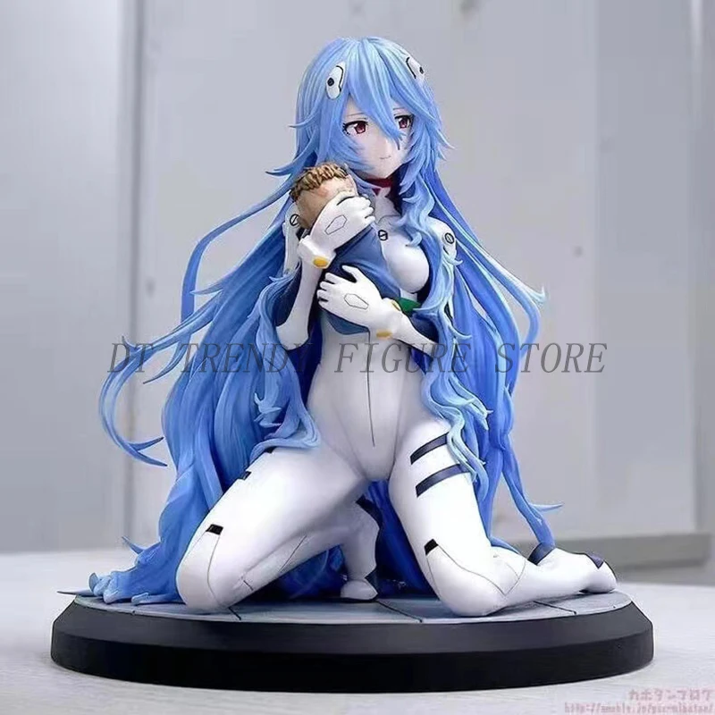 16cm Anime NEON GENESIS EVANGELION Bear Hugging Ayanami Rei PVC Action Figure Statue Collectible kneel Models Ornament Toy Gifts