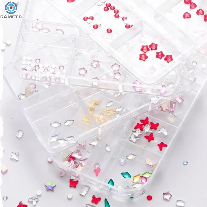 ชุดอุปกรณ์ตกแต่งฟันด้วยคริสตัลเพชรรูปหัวใจ ทรงกลม และรูปทรงต่างๆ หลายสี สำหรับทำเครื่องประดับฟัน