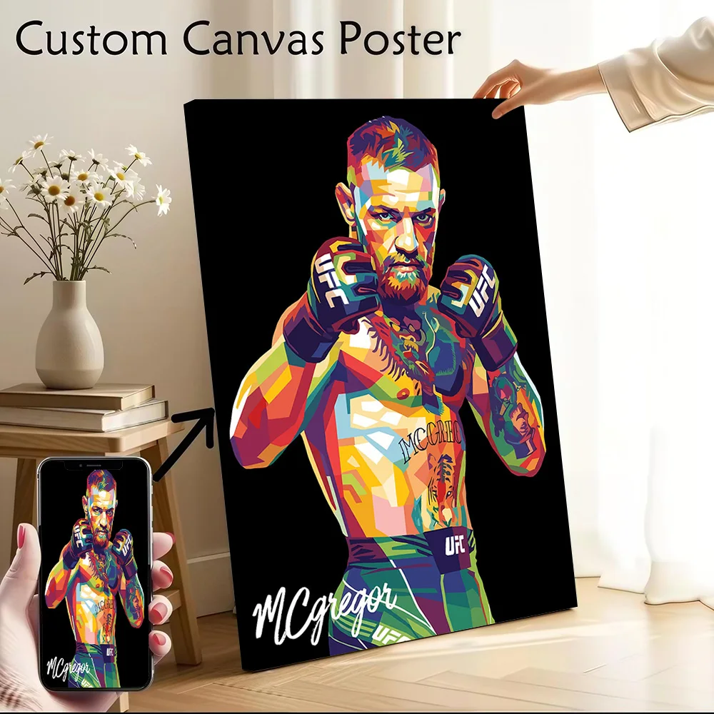 Conor McGregor Pop Art Portrait Canvas Poster Customizable Pictures Wall Art Canvas Painting for Wand Deko Interior Decoration