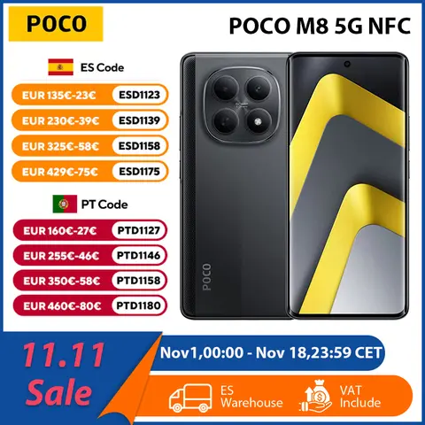 POCO M8 5G NFC 휴대폰 8GB 512GB 스냅드래곤 6 Gen 3 프로세서 50MP 카메라 5520mAh 배터리 6.77" AMOLED 디스플레이 스마트폰
