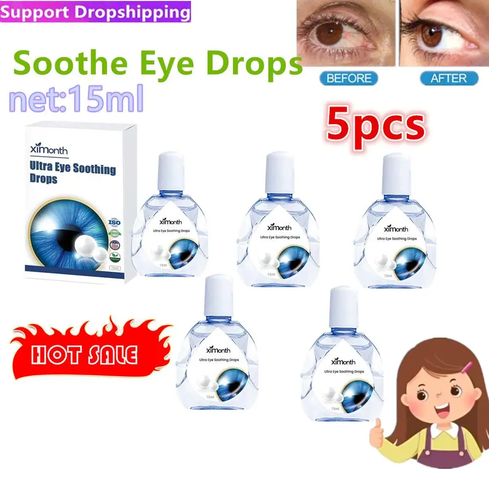 5X Eyesight Improvement 15ml High Quality Eye Drops Relieve Blurred Vision Clean Drop Eyes Detox Discomfort Dry Itchy Liquid