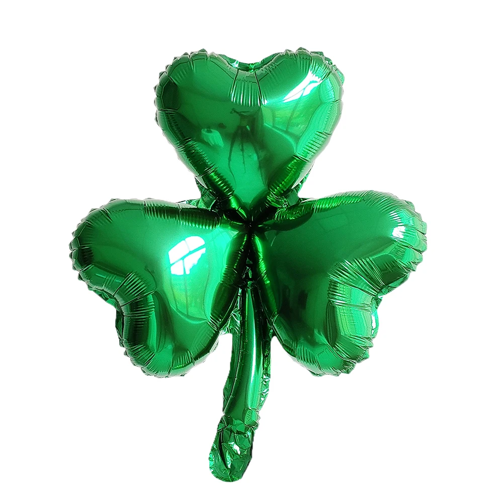 9pcs Green Leaf Clover Foil Balloons Lucky Leaf Helium Globos St Patrick's Day Party Wedding Birthday Decoration Gift Baloes