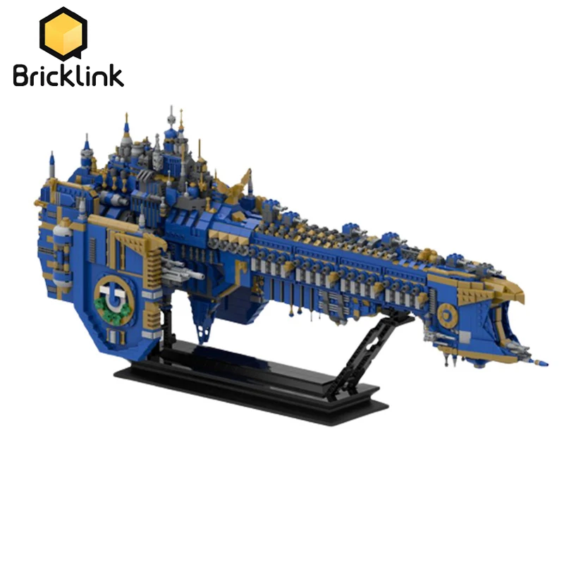 Bricklink 4906pcs Space Game Warhammer 40k Macragge's Honour Gloriana Class Battleship Sets Building Blocks Toys Christmas Gift