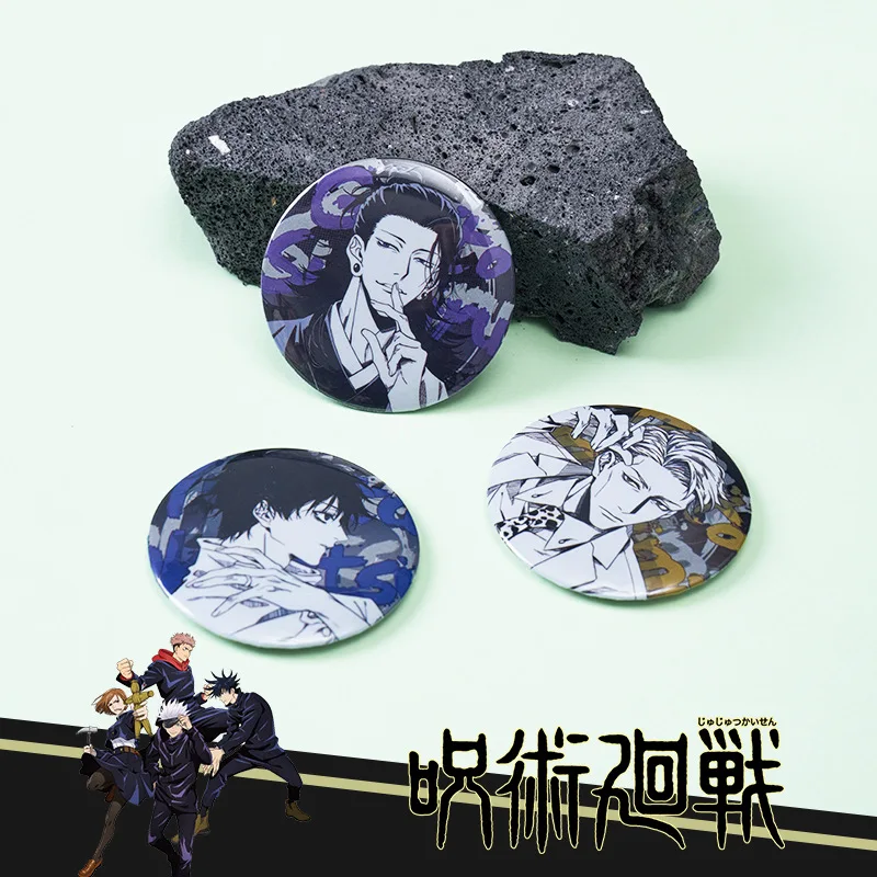 Spell back to battle with Satoru Gojo millet fellow anime animation periferiche bar blind box badge spilla di latta riflettente 5.8cm