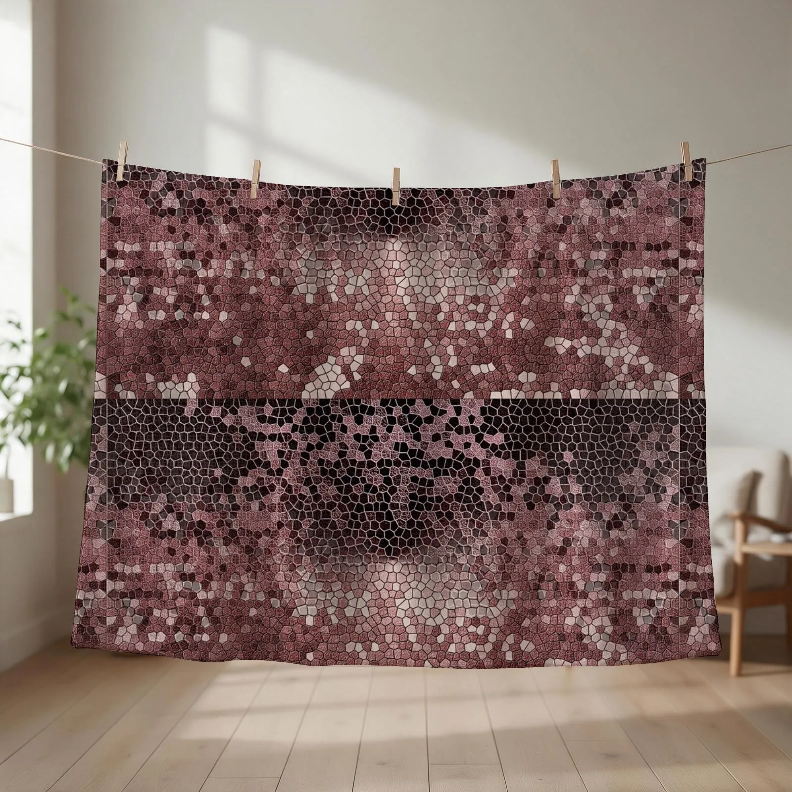 Dark Maroon Burgundy Design Pattern Throw Blanket For Baby Weighted Beach Winter beds Blankets