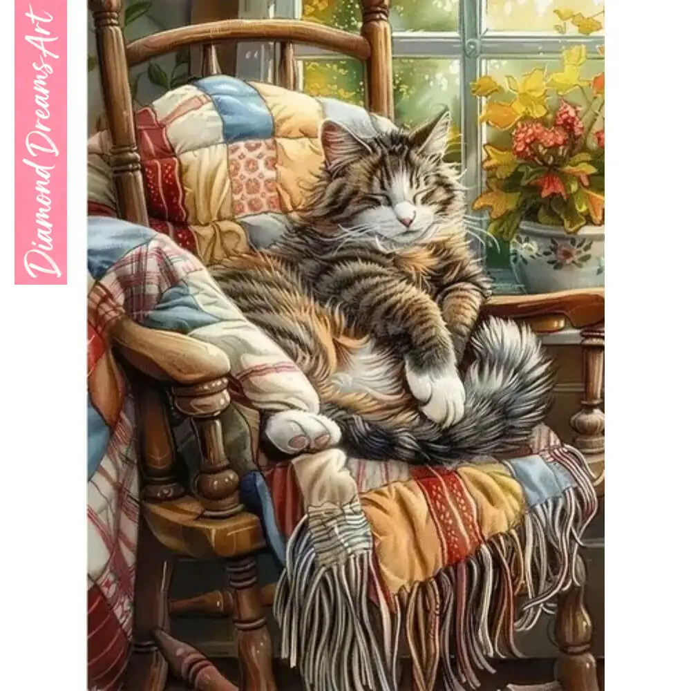 

5d DIY Diamond Painting New Square/round Rhinestones Cat Animal Mosaic Embroidery Home Decor Gifts,frameless