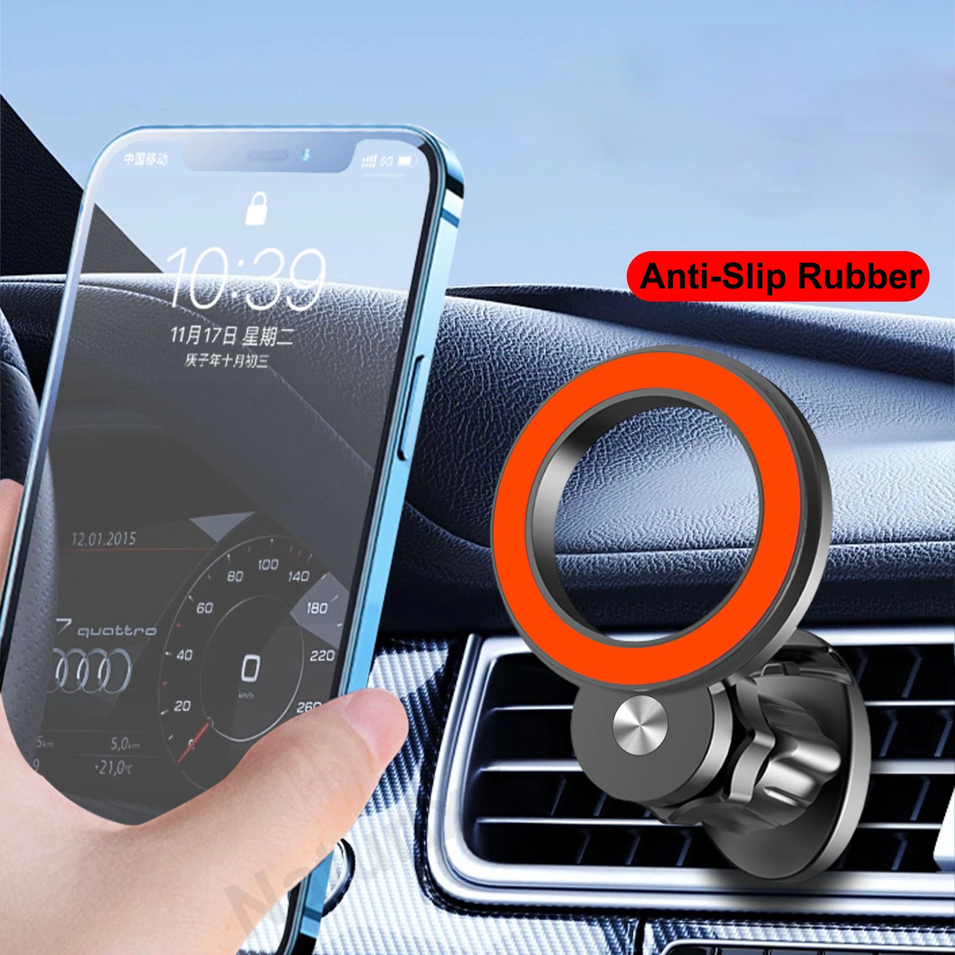 Auto-Lüftungsschlitz Magnetischer Handyhalter MagSafe Auto-Halterung Freisprecheinrichtung 360° °   Verstellbarer Telefonhalter