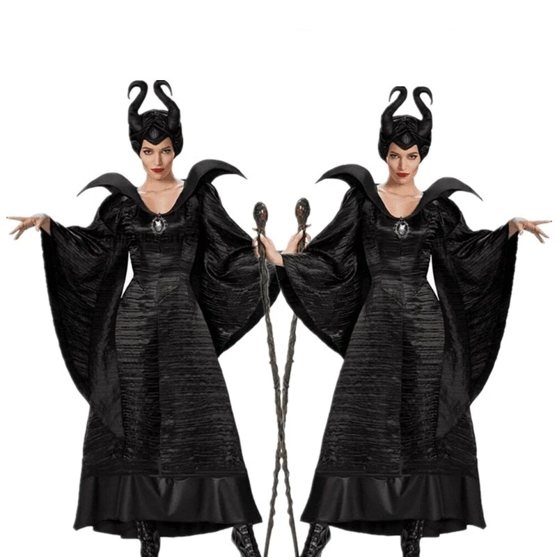 Black Witch Costume Halloween Party Show Costume Export Game Uniform Maleficent  Anime Cosplay Halloween Costumes for Women