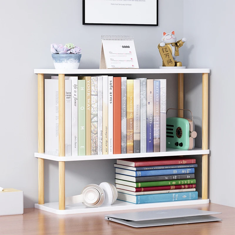 Desktop Book Shelf Removable Storage Small Bookshelf Fashionable Luxury Estante Para Libros Wall Library