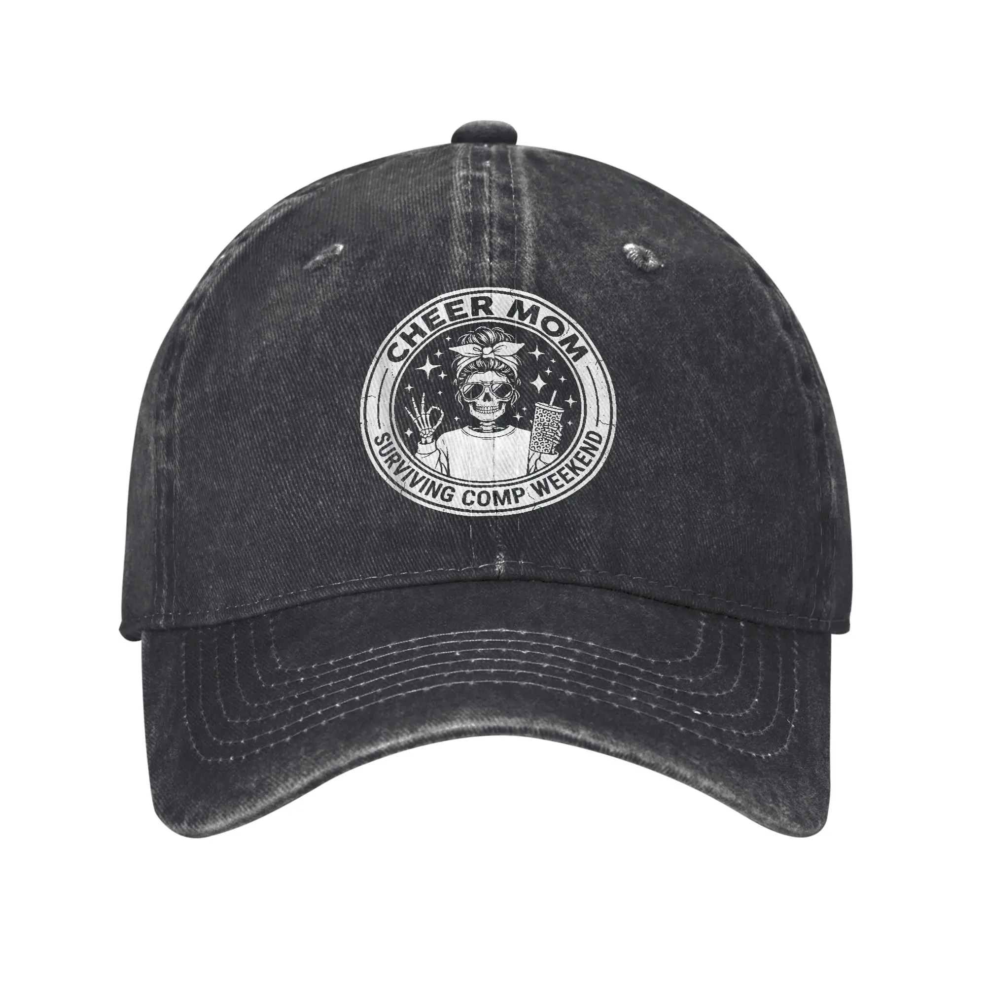 

Cheer Mom Surviving Comp Weekend Fun Cheerleading Skeleton Casual Baseball Cap Summer Trucker Hat Hot Sale Hunting Hip Hop Hats