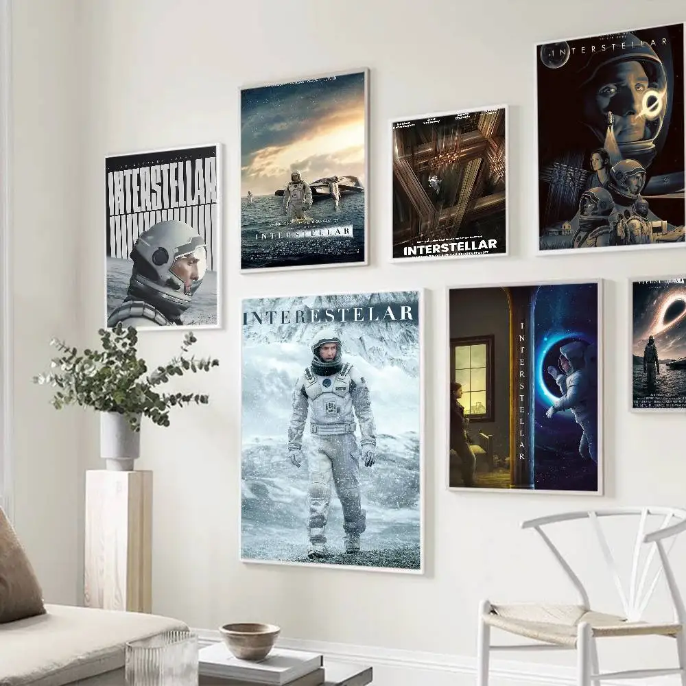 Interstellar Movie Anime Posters Sticky HD Quality Wall Art Retro Posters For Home Kawaii Room Decor