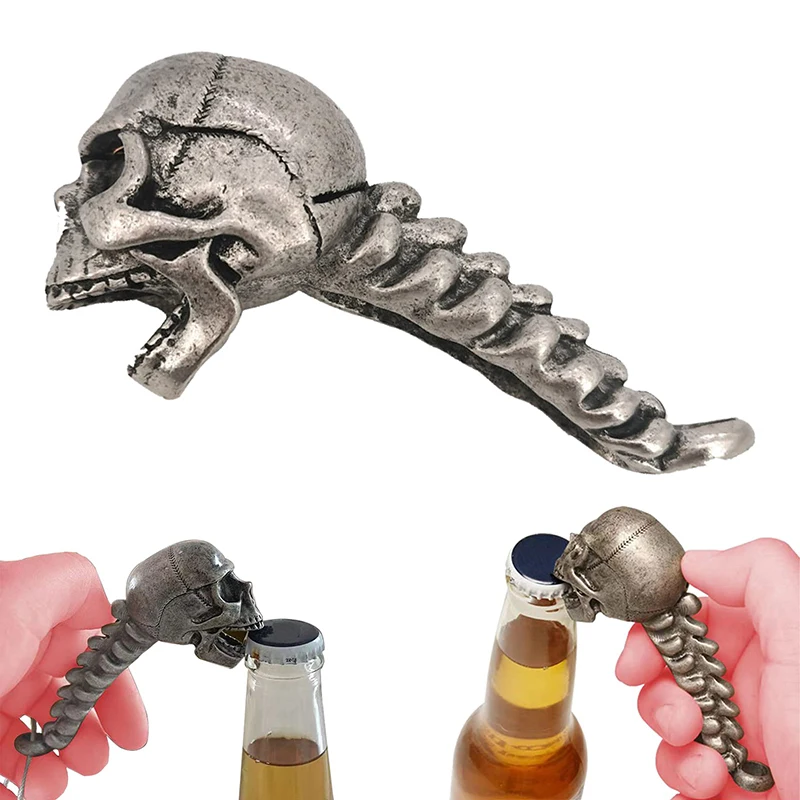 Creative Skull Head Shaped Bottle Can Opener Alloy Bottle Opener Household Tool Home Restaurant Supply Bar Accessories Decor