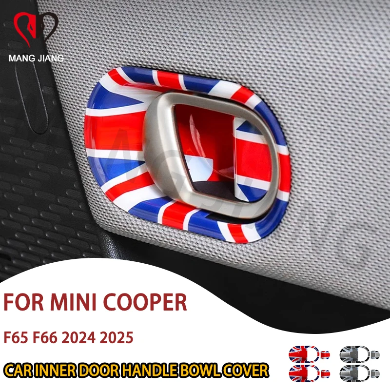 

Car Inner Door Handle Bowl Panel Cover Sticker For Mini Cooper F65 F66 2024 2025 Interior Trim Decoration Cover Car Accessories