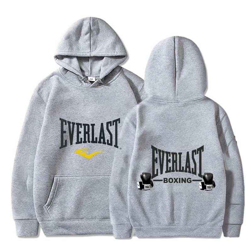 2024 Harajuku Leisure New Arrival Everlast Logo Font Graphic Person Pullover Hoodie Classic Hot Products Street High Quality