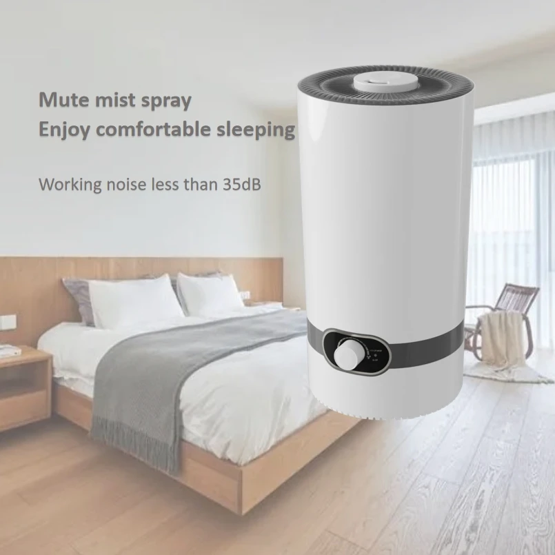 Mechanical Knob Switch Humidifier 4L Fine Cool Mist Humidifier Bedroom Desktop Ultrasonic Humidifier for Hotel