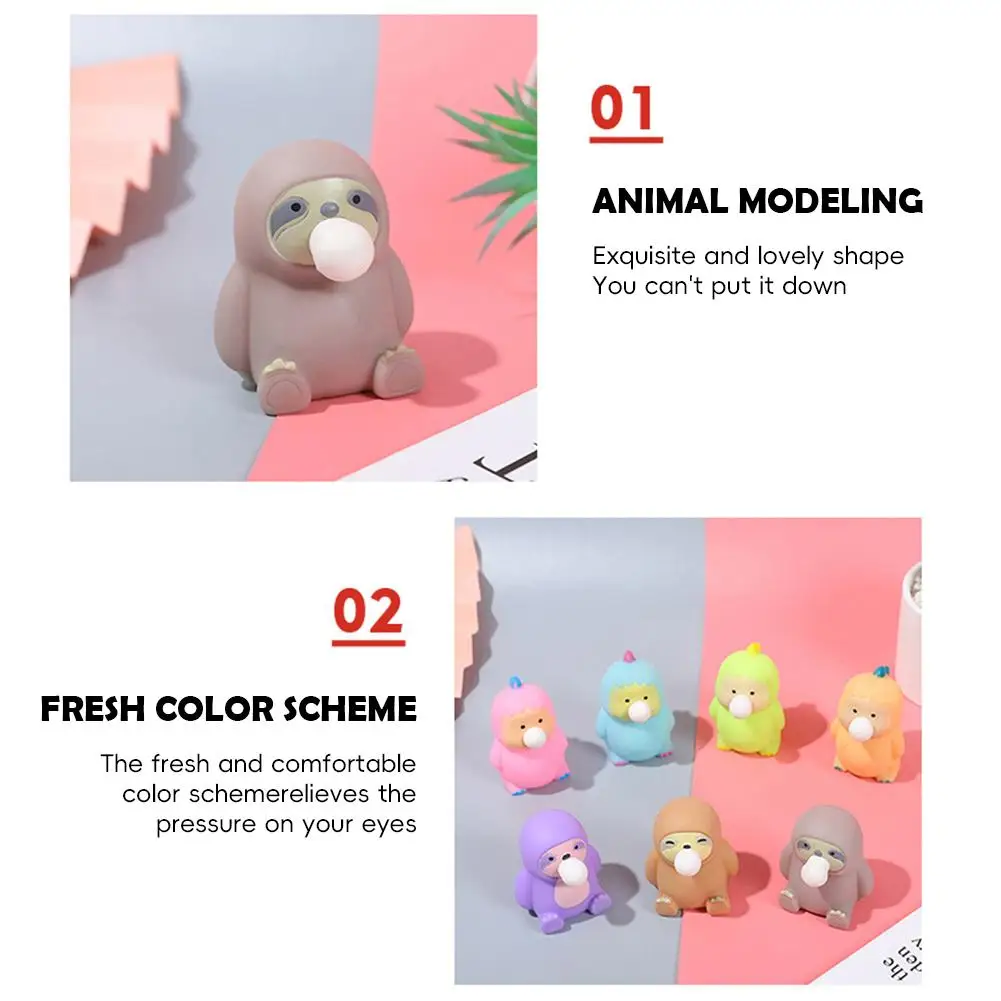 Cartoon Squeeze Puff Bubble Toy Animal Pinch Music Vent Decompression Decompression Doll Toy