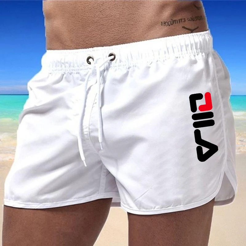 New Summer Men\'s Swimwear Breathable Board Shorts Male Surfing Swimsuit Fitness Training Shorts Casual Printed Beach Short Pants