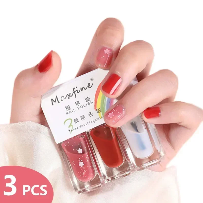 Juego de esmaltes semipermanentes para uñas, esmalte de Gel Regular para manicura artística, estampado, 3 piezas