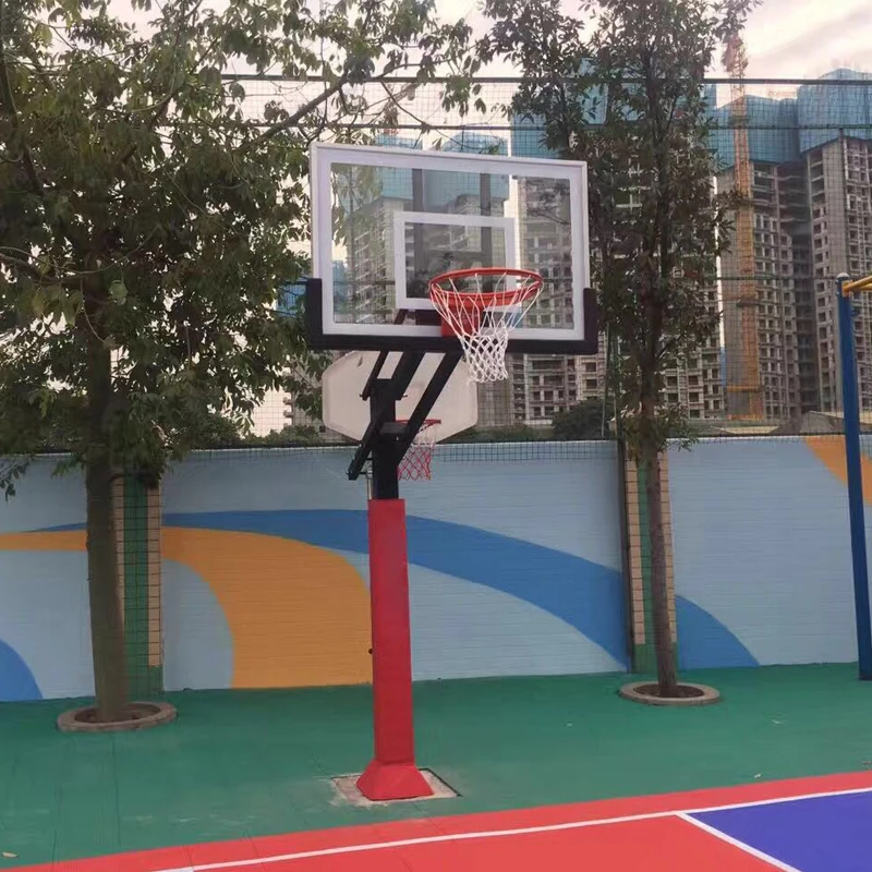 Inground Basketball Hoop Basketball Stand With Steel Ring for Schoolpromote sales