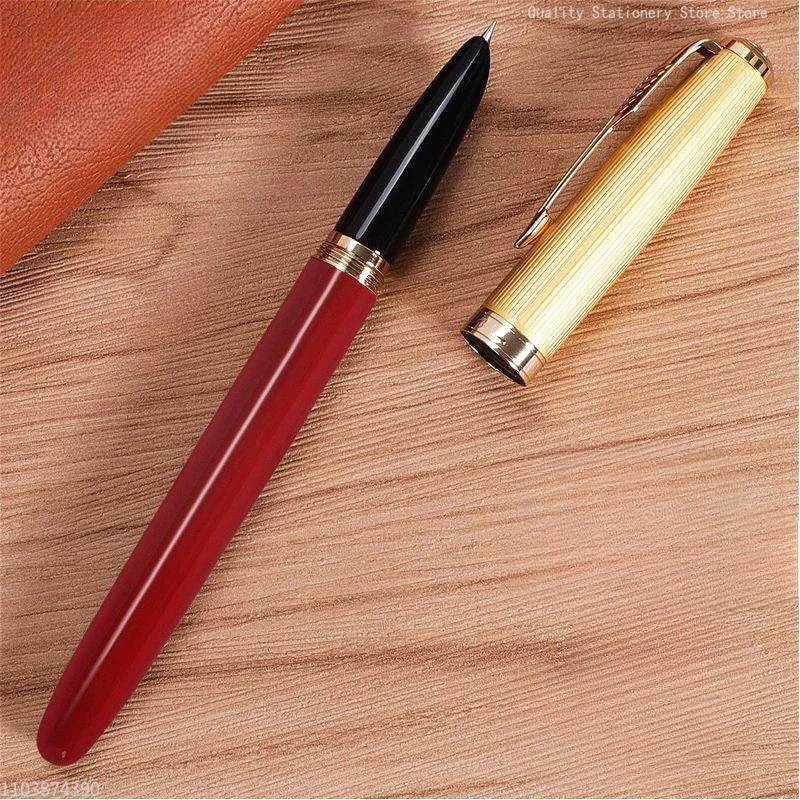 

Jinhao 85 Wooden Pole Metal Fountain Pen Ultrafine Dark Point EF 0.4mm Nib Ink Pen School Office Supplies Stationery Writing