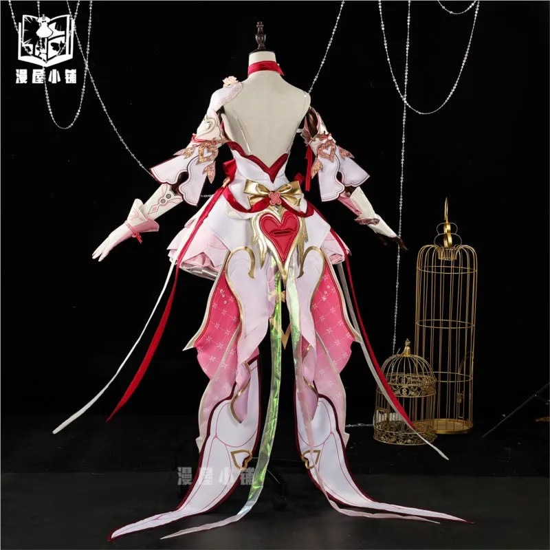 Juego Honkai Impact 3 Elysia Cosplay disfraz peluca amor mensajero Sexy vestido rosa disfraz de Halloween mujer Kawaii Cos