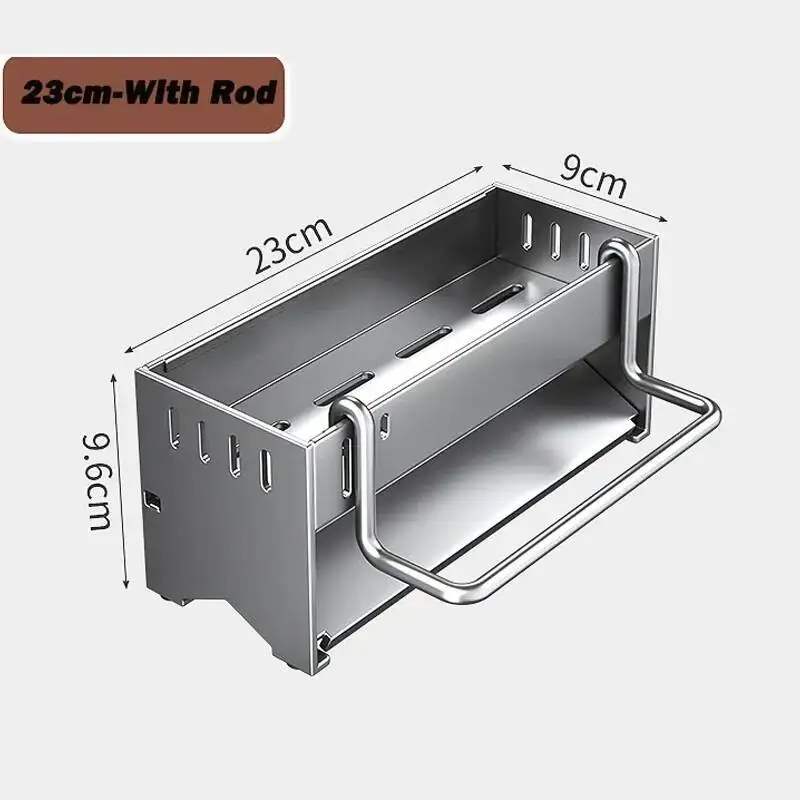 

1Pc Large-Capacity Rag Sponge Draining Stainless Steel Household Sink Storage Rack Kitchen Organizer