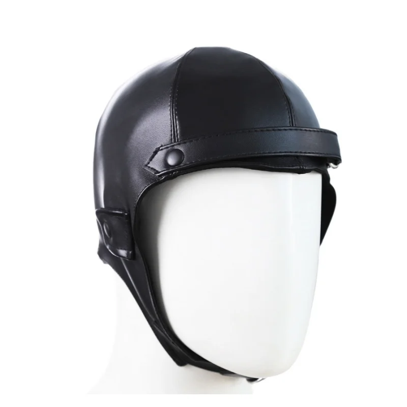 Exotic accessories Men Headgear Adult Hats Brimless Hat PU Leather Cosplay Performance Props Decorative Face Masks for Fun